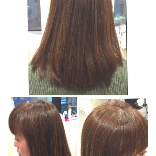 ばっさり!スーパーロングからロブに!カラーは話題のイルミナカラー