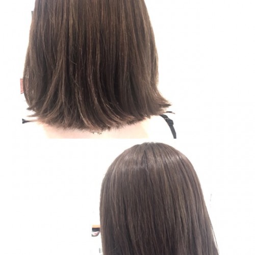 透明感カラー&切りっぱなしボブのおしゃれデザインヘア