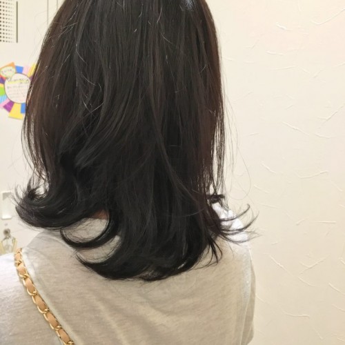 黒髪でもお洒落に、重ふわロブ✂︎💗