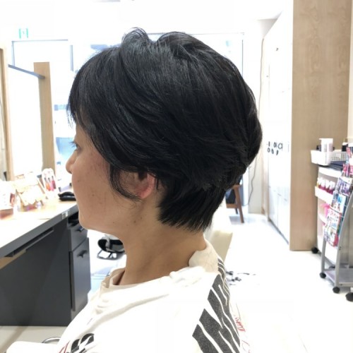 ふんわりショートにパーマ