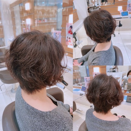 ショートヘアー&パーマ!